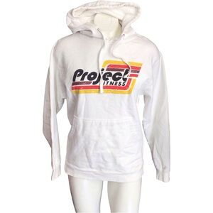 Independent White Hoodie with Retro Logo size small